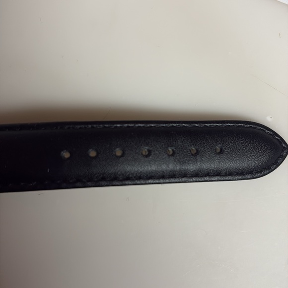 Mens PX Black Leather Strap watch